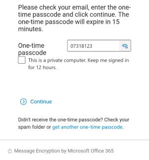 Check your email message