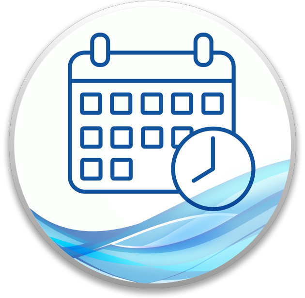 Graphic of a calendar and a clock