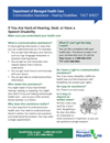 Communication Assistance - Hearing Fact Sheet